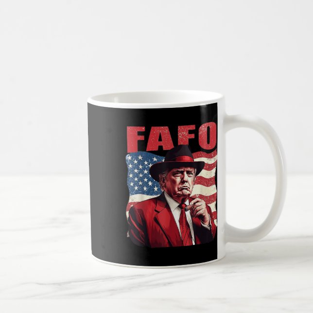 Caneca De Café Trump Fafo Funny Fafo Trump American Flag (Direita)