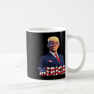 Caneca De Café Trump Feliz 4 de Julho Trump Bandeira Americana 1
