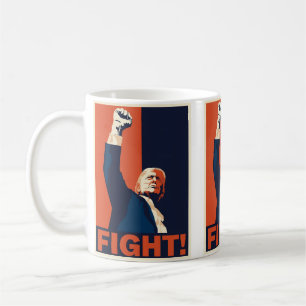 Caneca De Café Trump Fight Meme Moin Batalha: Luta pelo Futuro