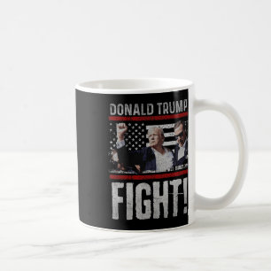 Caneca De Café Trump Fist Shirt American Flagtep Trump Fight