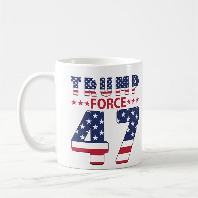 Caneca De Café Trump Force 47 (Esquerda)