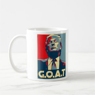 Caneca De Café Trump GOAT 45 47 2024 Poster Republicano