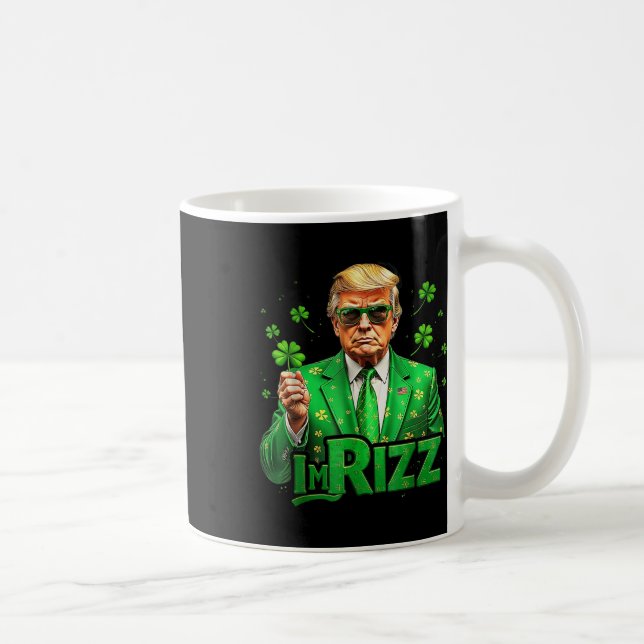 Caneca De Café Trump Im Rizz St PattyDay Shirt Day (Direita)