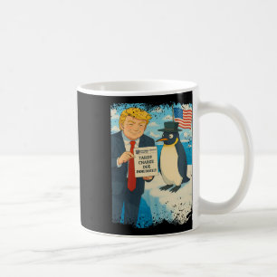 Caneca De Café Trump Impõe Política Pautal De Animes Pinguins Mem