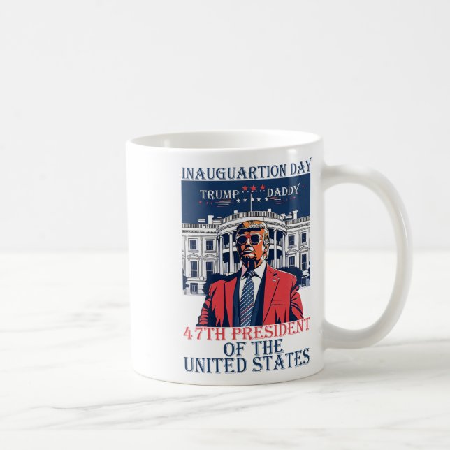 Caneca De Café Trump Inauguration Day 2025 47th Presidente dos Es (Direita)