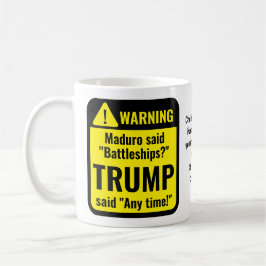Caneca De Café Trump Maduro Battleships Funny Personalized