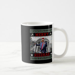 Caneca De Café Trump Merrry Rizzmas Engraçado Dança Humorística C