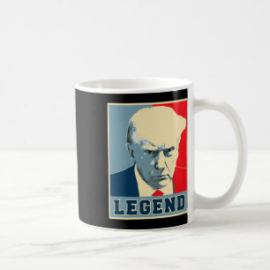 Caneca De Café Trump Mug Shot 2024 Legenda Presidente Nunca Sobre
