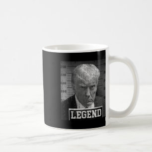 Caneca De Café Trump Mugshot Funny Donald Trump Legenda