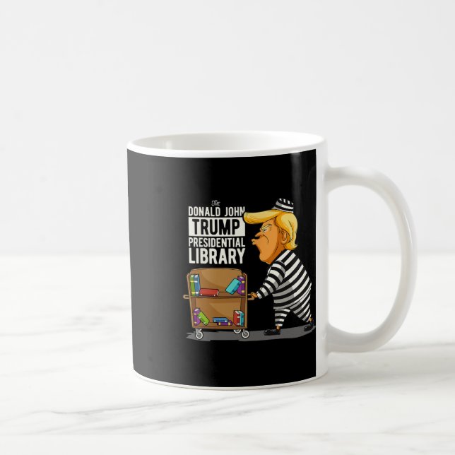 Caneca De Café Trump Presidencial Biblioteca Funny Anti Trump (Direita)