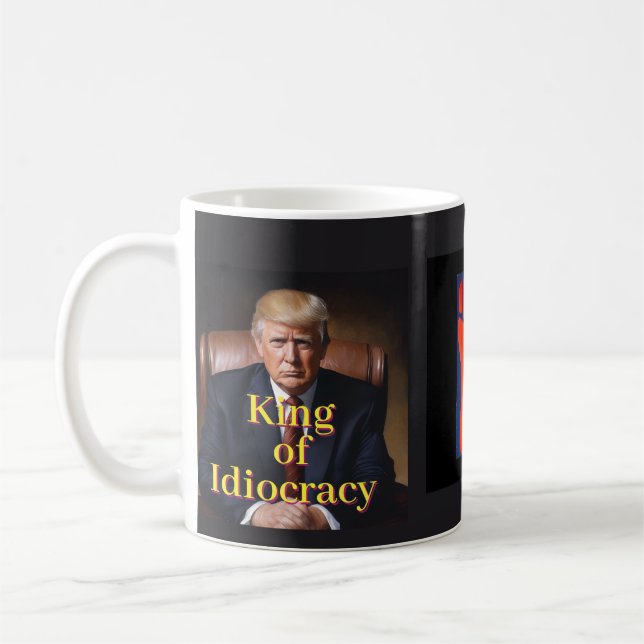 Caneca De Café Trump Rei da Idiocracia (Esquerda)