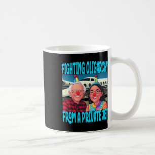 Caneca De Café Trump Republicano Luta Oligarchy Do Jato Privado