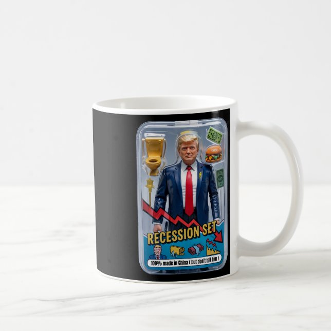 Caneca De Café Trump Satire Sobrevivido à Recessão Conjunto de Aç (Direita)