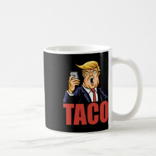 Caneca De Café Trump Sempre Desiste Piada Engraçada de Taco Retro