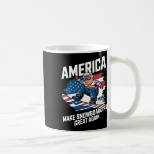 Caneca De Café Trump Snowboard Usa - Faça o Excelente de Snowboar
