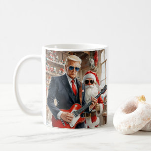 Caneca De Café Trump Tocando Violão Elétrico - oficina SANTA CLAU