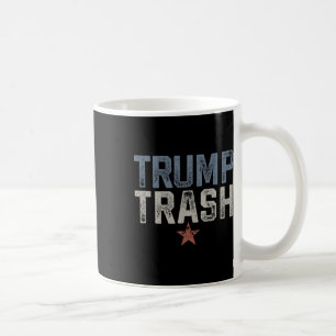 Caneca De Café Trump Trash 2024 Grunge Vintage Garbyge Para Trump