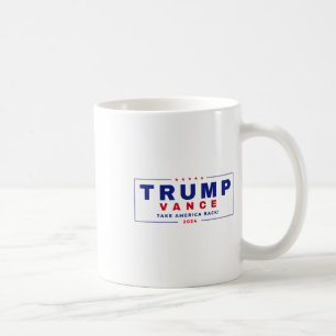 Caneca De Café Trump Vance 2024 Donald Trump J.d. Vance Take Amer