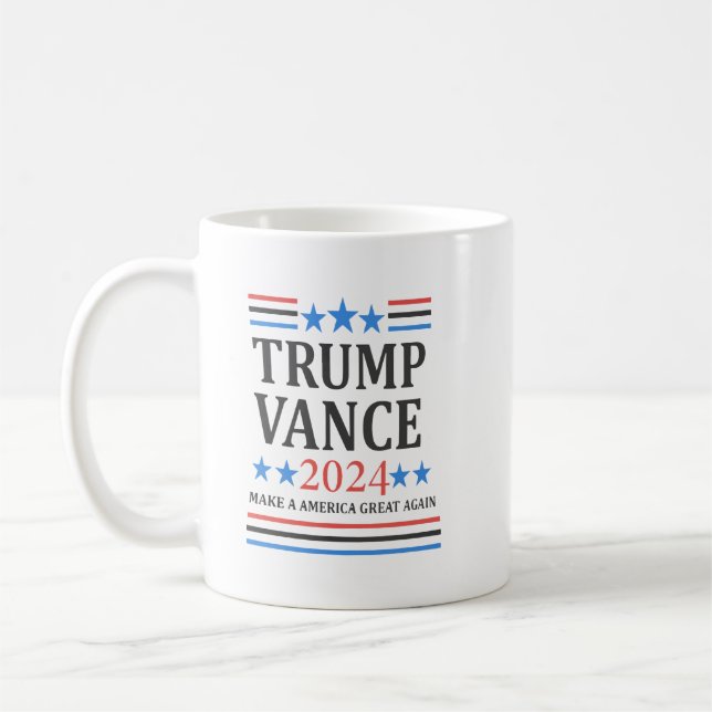 Caneca De Café Trump Vance 2024 Shirt (Esquerda)