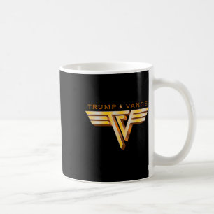 Caneca De Café Trump Vance Tv Rocker Logotipo Dourado Vintage Tru