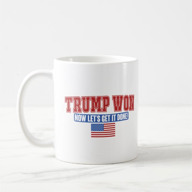 Caneca De Café Trump Won Agora Vamos (Esquerda)