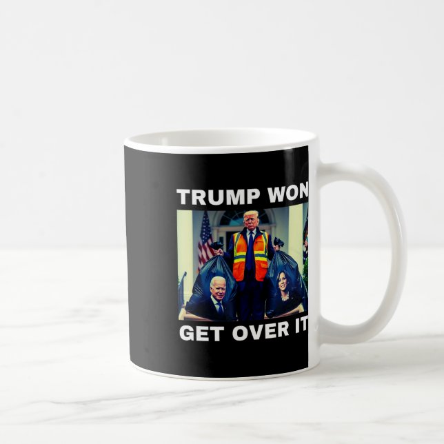 Caneca De Café Trump Won Get Over It Tee Mega Won Election 2025  (Direita)