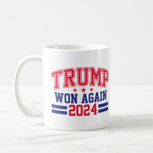 Caneca De Café Trump Won Novamente 2024 (Esquerda)