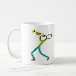 Caneca De Café Trumpet Playing Stickman