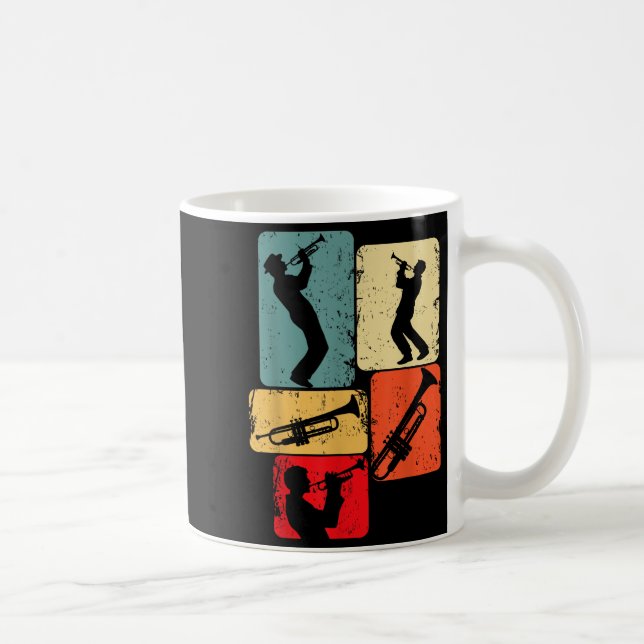 Caneca De Café Trumpet Trumpeter Jazz Musician Boys Men  (Direita)