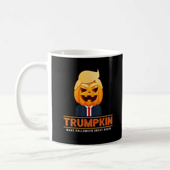 Caneca De Café Trumpkin Faz Excelente De Halloween Novamente Hall (Esquerda)