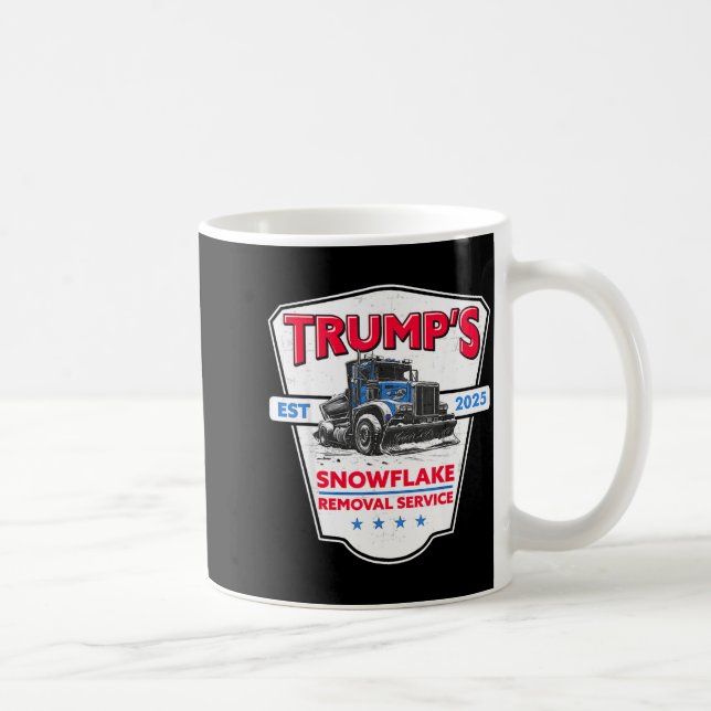 Caneca De Café Trump's Snowflake Removal Service Funny Trump 2025 (Direita)