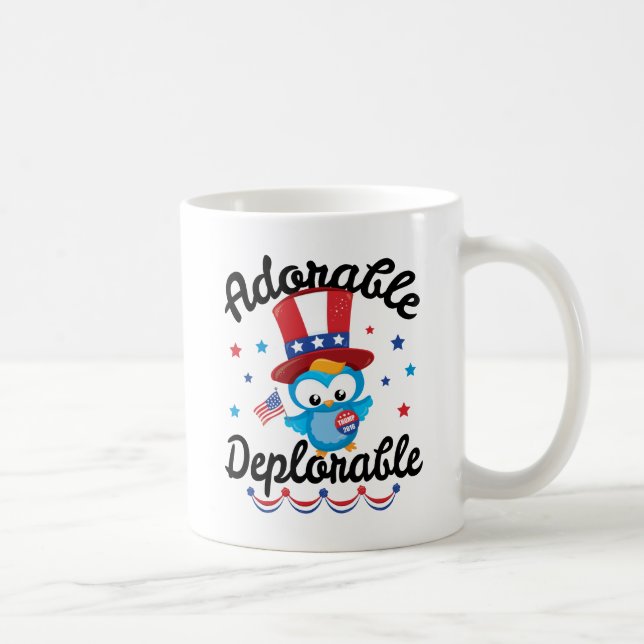 Caneca De Café Trunfo deplorável adorável 2016 da coruja (Direita)
