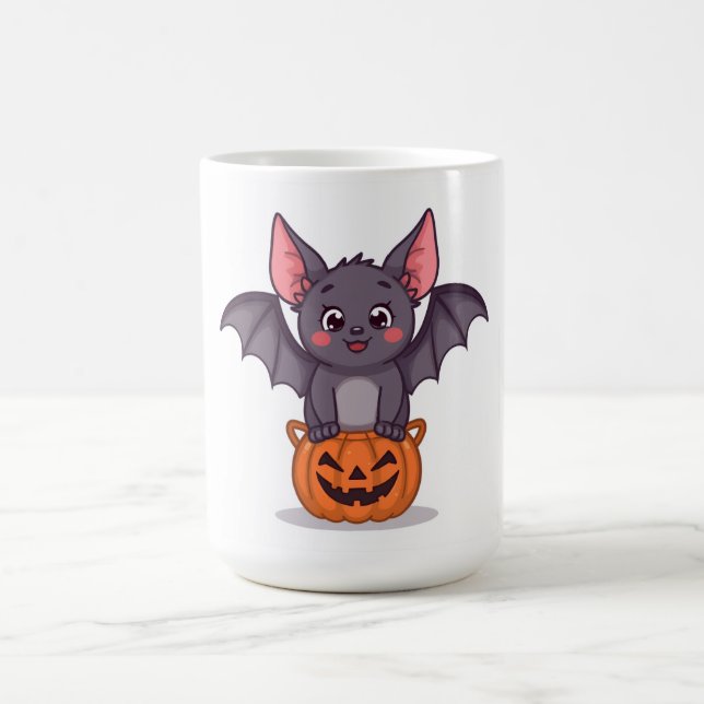 Caneca De Café Truque de Cute ou Bat de Tratamento (Centro)
