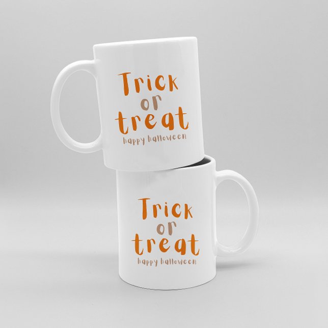 Caneca De Café Truque de Halloween ou trato de café (Criador carregado)