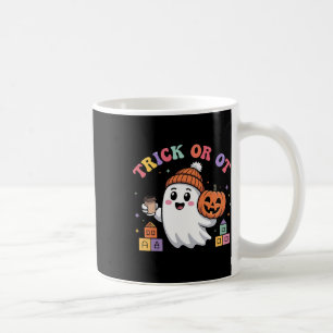 Caneca De Café Truque Ou Salão Fantasma De Terapia Ocupacional Ma