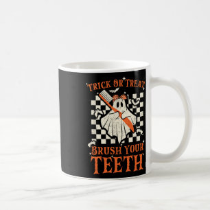 Caneca De Café Truque Ou Tratar Escove Seus Dentes Dentista Dia d