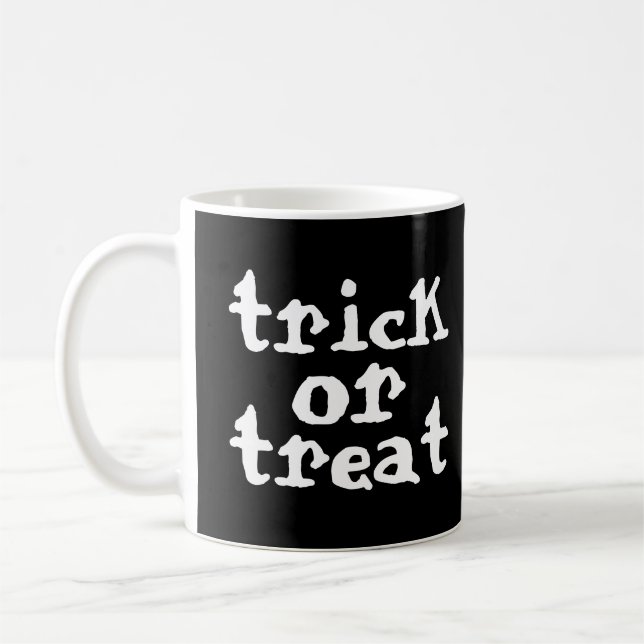 Caneca De Café Truque Ou Tratar O Halloween (Esquerda)