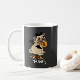 Caneca De Café Truque ou Tratas Pug Costume