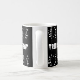 Caneca De Café Truque ou trate crânios engraçados do Halloween