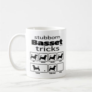 Caneca De Café Truques de Basset Stubborn
