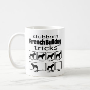 Caneca De Café Truques de Bulldog Franceses Teimosos