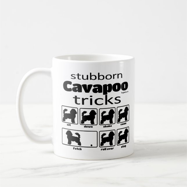Caneca De Café Truques de Cavapoo Tubêntricos (Esquerda)