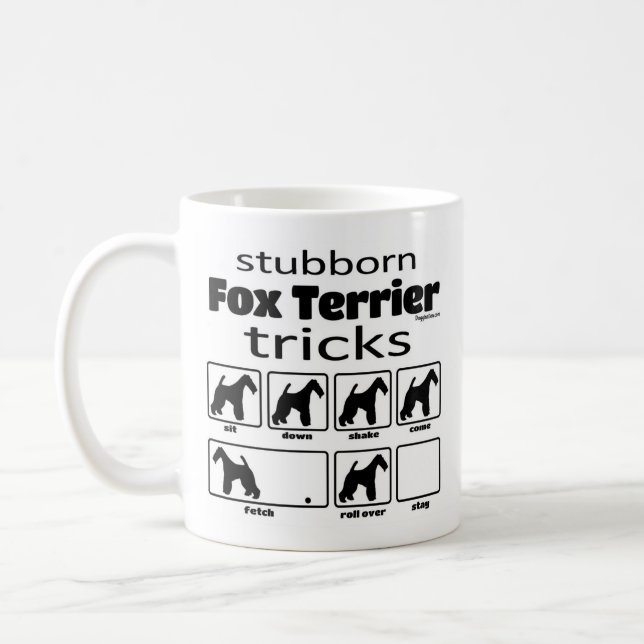 Caneca De Café Truques de Fox Terrier (Esquerda)