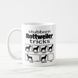 Caneca De Café Truques de Rottweiler Stubborn