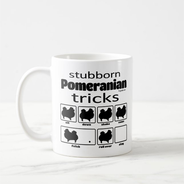 Caneca De Café Truques Pomeranianos Teóricos (Esquerda)