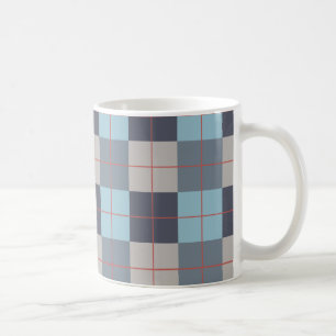 Caneca De Café Truta Cinza Azul Algodão Semente Laranja Padrão