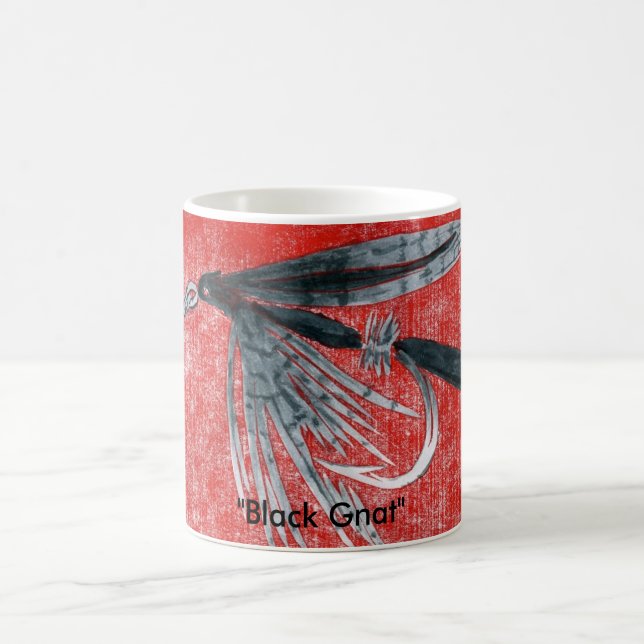 Caneca De Café Truta Clássica "Black Gnat" (Centro)