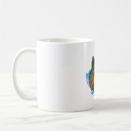 Caneca De Café Truta de Mar Corte Truta Perseguindo Cromada