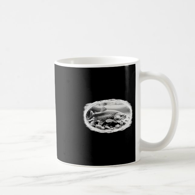 Caneca De Café Truta Salmonea Voar Seco Pesca Amante Amarração de (Direita)