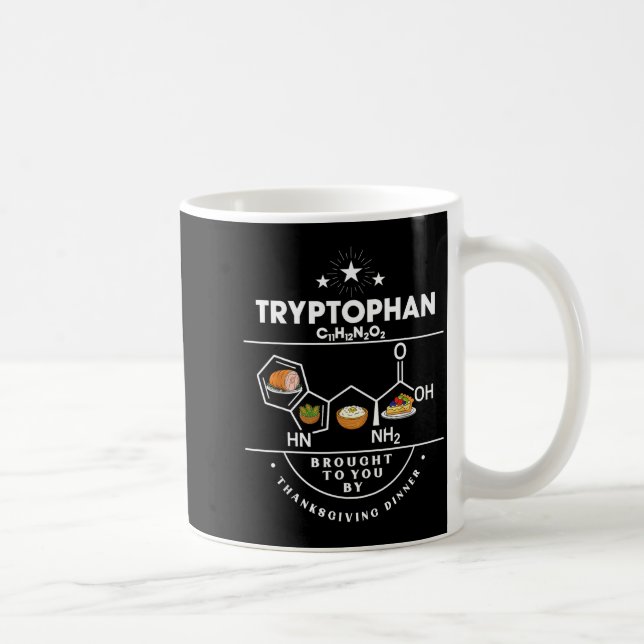 Caneca De Café Tryptophan Brought To You By Thanksgiving Dinner  (Direita)